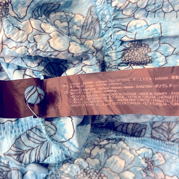 Zara Floral Print Tiered Dress Blue Size Small - Picture 13 of 16